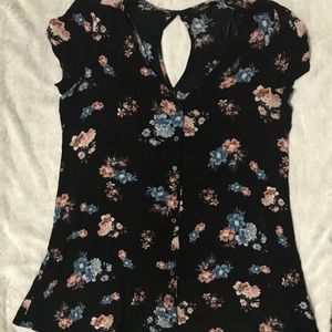 Floral Print Button-Down Dress